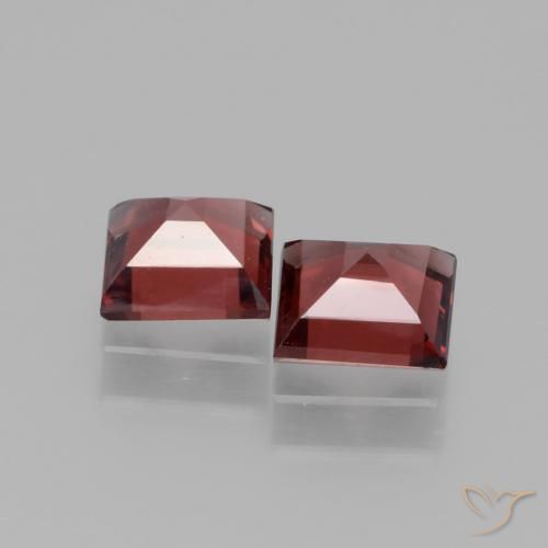 1.38 ct natürliche dunkelrot Rhodolith-Granat-Edelsteine, Quadrat, VS