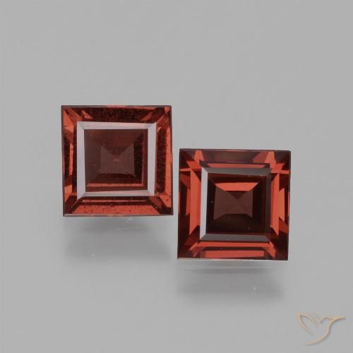 1.52ctw Natürlicher Scharlachrot Rhodolith-Granat, Quadrat, VS