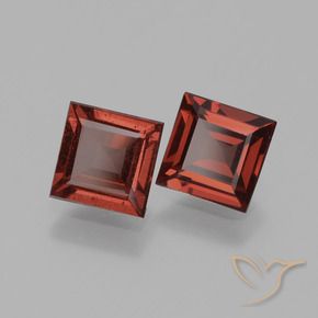1.52 ct natürliche Scharlachrot Rhodolith-Granat-Edelsteine, Quadrat, VS