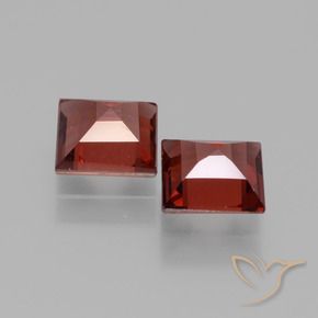 1.52 ct natürliche Scharlachrot Rhodolith-Granat-Edelsteine, Quadrat, VS