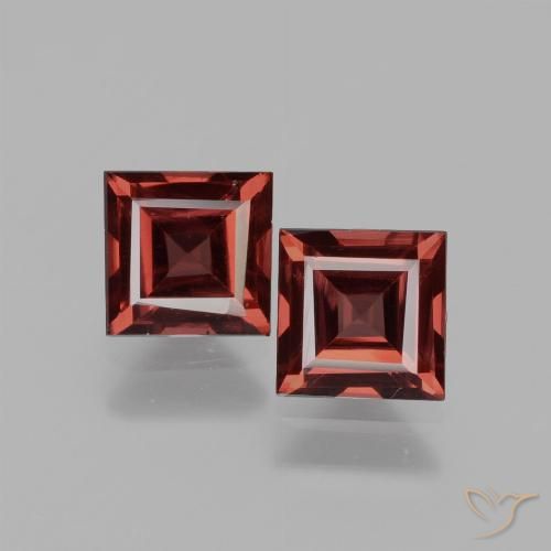 1.50ctw Natürlicher tiefrot Rhodolith-Granat, Quadrat, VS