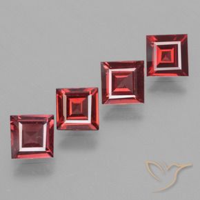 2.22 ct natürliche dunkelrot Rhodolith-Granat-Edelsteine, Quadrat, VS