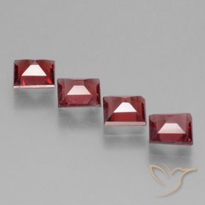 2.22 ct natürliche dunkelrot Rhodolith-Granat-Edelsteine, Quadrat, VS