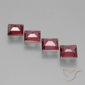 2.52 ct natürliche Mittelrot Rhodolith-Granat-Edelsteine, Quadrat, VS