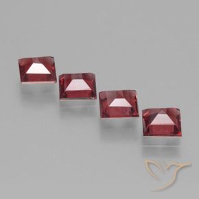 2.57 ct natürliche tiefrot Rhodolith-Granat-Edelsteine, Quadrat, VS