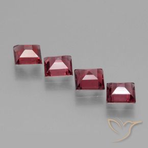 2.64 ct natürliche Mittelrot Rhodolith-Granat-Edelsteine, Quadrat, VS