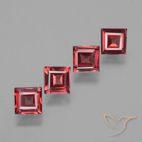 2.06 ct natürliche Rosaig-rot Rhodolith-Granat-Edelsteine, Quadrat, VS