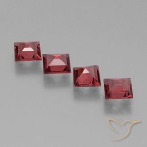 2.06 ct natürliche Rosaig-rot Rhodolith-Granat-Edelsteine, Quadrat, VS