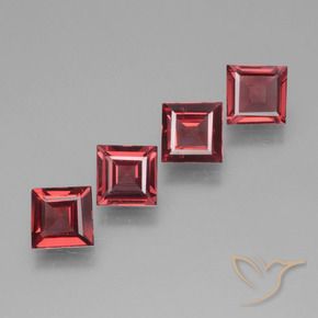 2.09 ct natürliche Rosaig-rot Rhodolith-Granat-Edelsteine, Quadrat, VS
