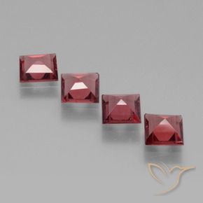 2.09 ct natürliche Rosaig-rot Rhodolith-Granat-Edelsteine, Quadrat, VS
