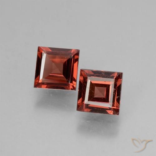1.49ctw Natürlicher Scharlachrot Rhodolith-Granat, Quadrat, VS