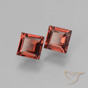 1.49 ct natürliche Scharlachrot Rhodolith-Granat-Edelsteine, Quadrat, VS