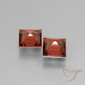 1.49 ct natürliche Scharlachrot Rhodolith-Granat-Edelsteine, Quadrat, VS
