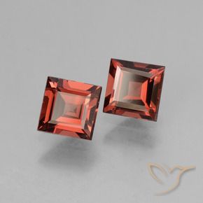 1.55 ct natürliche Mittelrot Rhodolith-Granat-Edelsteine, Quadrat, VS