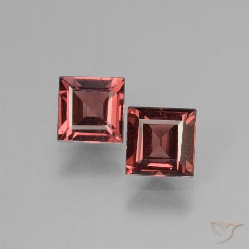 1.49ctw Natürlicher Scharlachroter Ton Rhodolith-Granat, Quadrat, VS