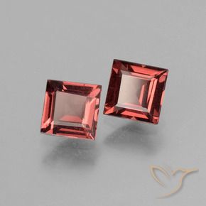 1.49 ct natürliche Scharlachroter Ton Rhodolith-Granat-Edelsteine, Quadrat, VS