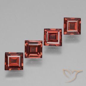 2.43 ct natürliche Mittelrot Rhodolith-Granat-Edelsteine, Quadrat, VS
