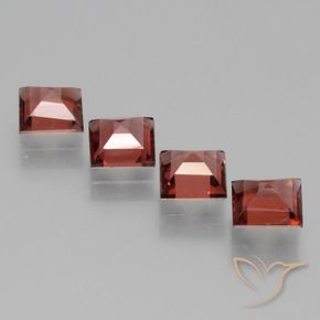 2.43 ct natürliche Mittelrot Rhodolith-Granat-Edelsteine, Quadrat, VS