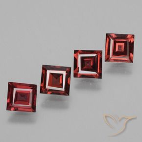 2.70 ct natürliche Mittelrot Rhodolith-Granat-Edelsteine, Quadrat, VS