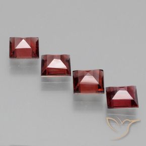 2.70 ct natürliche Mittelrot Rhodolith-Granat-Edelsteine, Quadrat, VS