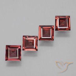 2.40 ct natürliche dunkelrot Rhodolith-Granat-Edelsteine, Quadrat, VS