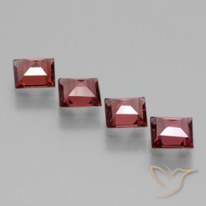 2.40 ct natürliche dunkelrot Rhodolith-Granat-Edelsteine, Quadrat, VS