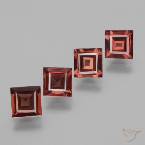 2.60 ct natürliche dunkelrot Rhodolith-Granat-Edelsteine, Quadrat, VS