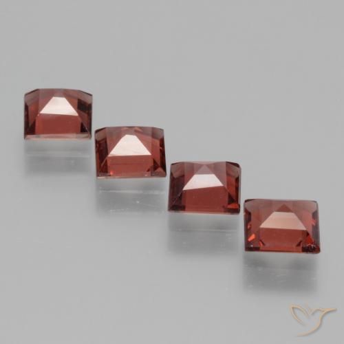 2.60 ct natürliche dunkelrot Rhodolith-Granat-Edelsteine, Quadrat, VS