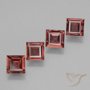 2.38 ct natürliche Mittelrot Rhodolith-Granat-Edelsteine, Quadrat, VS