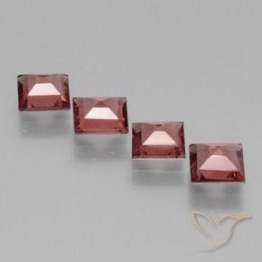 2.38 ct natürliche Mittelrot Rhodolith-Granat-Edelsteine, Quadrat, VS