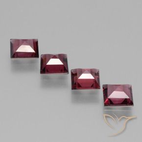 2.69 ct natürliche Mittelrot Rhodolith-Granat-Edelsteine, Quadrat, VS