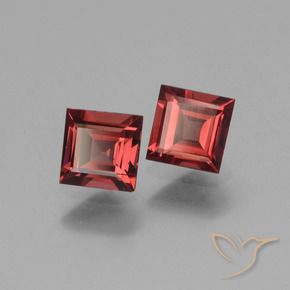 1.41 ct natürliche Tiefes Weinrot Rhodolith-Granat-Edelsteine, Quadrat, VS