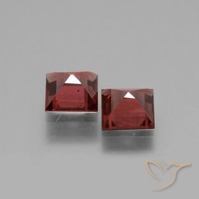 1.41 ct natürliche Tiefes Weinrot Rhodolith-Granat-Edelsteine, Quadrat, VS