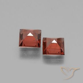 1.39 ct natürliche tiefrot Rhodolith-Granat-Edelsteine, Quadrat, VS