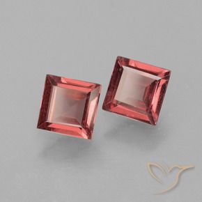 1.39 ct natürliche Hellrot Rhodolith-Granat-Edelsteine, Quadrat, VS