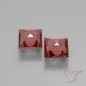 1.39 ct natürliche Hellrot Rhodolith-Granat-Edelsteine, Quadrat, VS