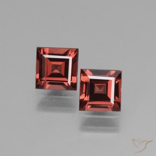 1.49ctw Natürlicher tiefrot Rhodolith-Granat, Quadrat, VS