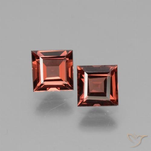 1.52ctw Natürlicher Scharlachrot Rhodolith-Granat, Quadrat, VS