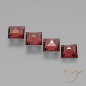 2.62 ct natürliche Mittelrot Rhodolith-Granat-Edelsteine, Quadrat, VS
