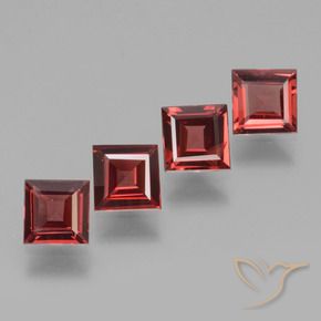 2.20 ct natürliche Mittelrot Rhodolith-Granat-Edelsteine, Quadrat, VS