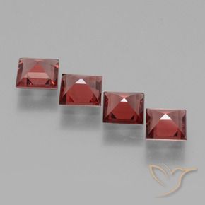 2.20 ct natürliche Mittelrot Rhodolith-Granat-Edelsteine, Quadrat, VS