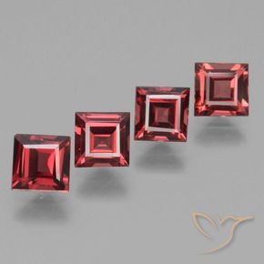 2.81 ct natürliche Mittelrot Rhodolith-Granat-Edelsteine, Quadrat, VS