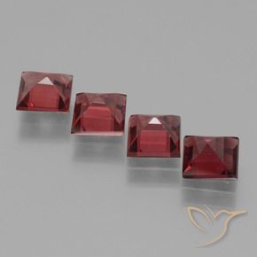 2.81 ct natürliche Mittelrot Rhodolith-Granat-Edelsteine, Quadrat, VS
