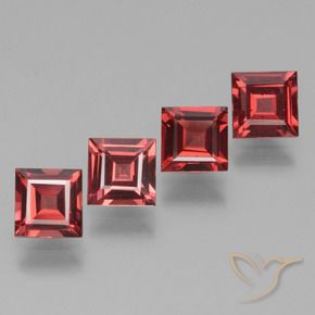 2.81 ct natürliche Scharlachrot Rhodolith-Granat-Edelsteine, Quadrat, VS