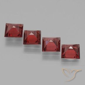 2.81 ct natürliche Scharlachrot Rhodolith-Granat-Edelsteine, Quadrat, VS