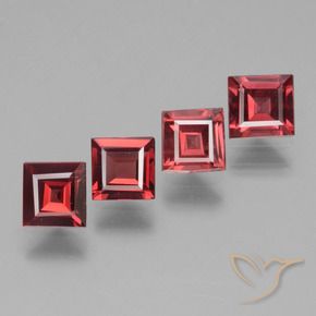 2.30 ct natürliche tiefrot Rhodolith-Granat-Edelsteine, Quadrat, VS