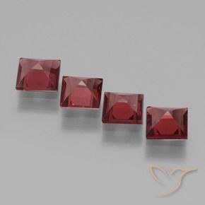 2.30 ct natürliche tiefrot Rhodolith-Granat-Edelsteine, Quadrat, VS