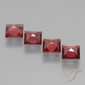 2.60 ct natürliche tiefrot Rhodolith-Granat-Edelsteine, Quadrat, VS
