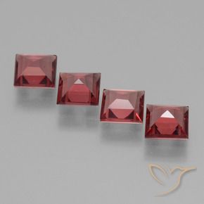 2.55 ct natürliche Mittelrot Rhodolith-Granat-Edelsteine, Quadrat, VS