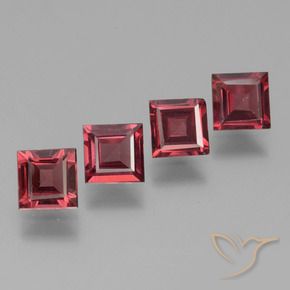 2.60 ct natürliche Merlot Rot Rhodolith-Granat-Edelsteine, Quadrat, VS